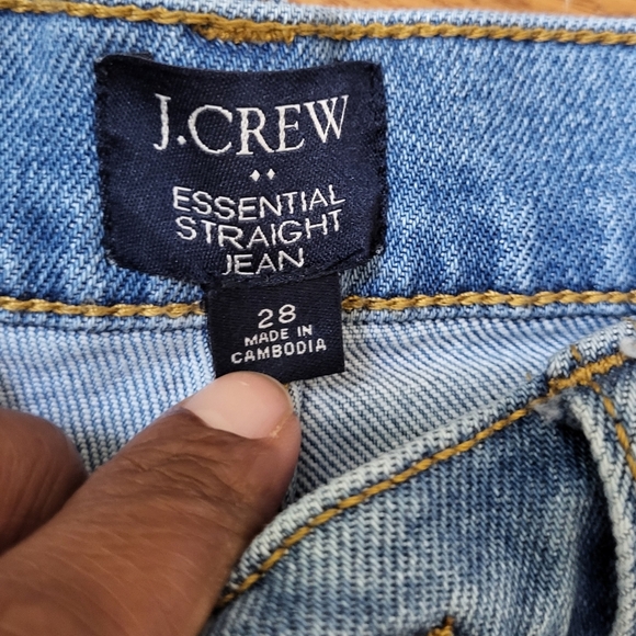 J.Crew Essential Straight Mid Wash All Day Stretch High Rise(28) - Picture 8 of 10